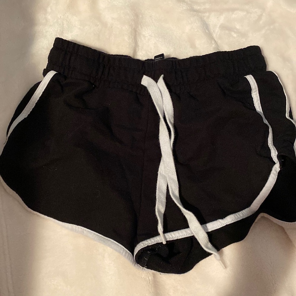 black shorts